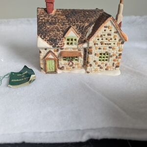 Department 56 Dickens' Village House with Green and Brown Accents
